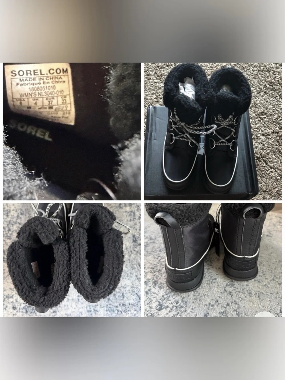 Sorel Black Boots, Size 6